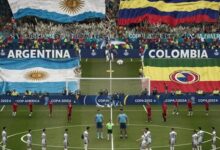 argentina national football team vs colombia national football team timeline